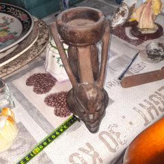 Old Wood Carved African Tribal Ashtray, in nice condition