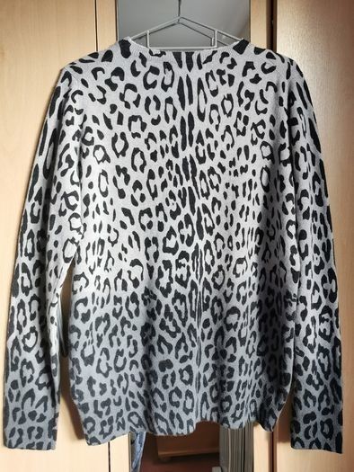 NEW - PAUL COSTELLOE leopard print cashmere Jumper UK 12