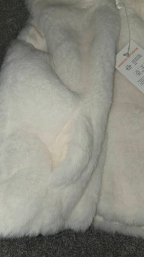 white fluffy girls F&F body warmer