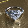 Gold Filled Heart CZ ring size 7 Image 4