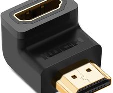 L Shaped HDMI Male to Female Adapter