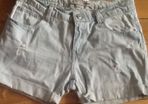 Light blue denim shorts