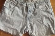 Light blue denim shorts