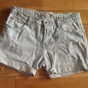Light blue denim shorts