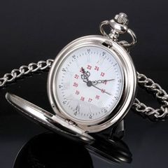 quartz pocket watch, and chain