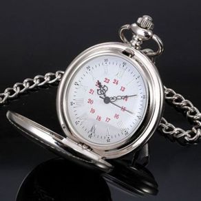 quartz pocket watch, and chain