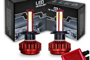 R7 Super Bright 4 Sides Emitting LED Auto Headlight DC9-36V 80W 8000Lumen 6000K H4 H7 Car Bulbs(Pack for 2)
