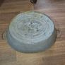 A Beautiful Large Old Galvanized Steel Wash Tub with Side Handles in nice used condition and is frequently used for Farmhouse Decor or Garden Image 5
