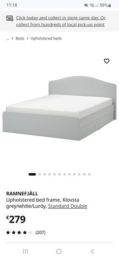 Ikea double bed RAMNEFJALL