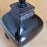 Large ceramic table lamp on wooden base  height 55cm Image 5