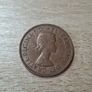 Great Britain UK 1959 Half Penny Elizabeth II Coin - free standard postage Image 2