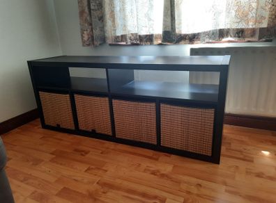 Ikea KALLAX TV bench 147x60 black-brown