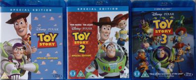 Toy Story 1-2-3 (Pixar / Disney) Tom Hanks & Tim Allen [3xBlu-ray Animation Movies]