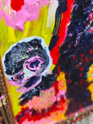 Easy to manipulate original acrylic painting