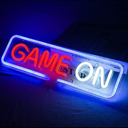 Game On Neon Signs for Wall Decor Game On Neon Light Game LED Light up Sign with USB Powered for Gameroom, Bedroom, Competition Game, Game Zone (FREE POSTAGE)