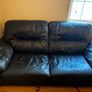 Free Black Leather Sofa 1x 3 seat 2x single seat Image 2