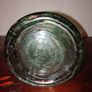 Collectable Bamboo Shaped Large Heavy Vase Green Recycled Glass. Image 6