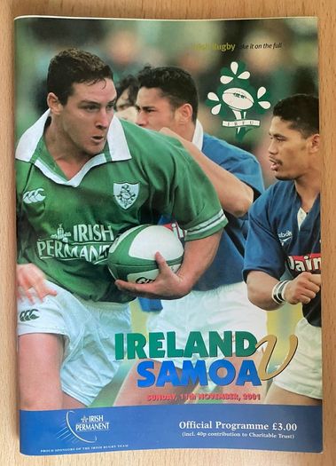 2001 Ireland v Samoa - Irish Permanent November International Programme