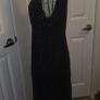 Black Gold Sparkle Mesh Sleeve Midi Dress Evening Party Occasion Glam Image 5