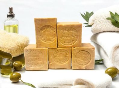 Aleppo Soap (4 Pack - 200 gr each) from Origin, Natural,%16 Laurel Oil,%84 Olive Oil, Traditional Production
