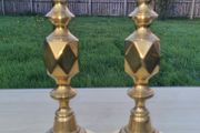 19th-century English brass candlesticks of the "King of Diamonds" type