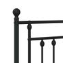 Metal Bed Frame without Mattress with Footboard Black 90x200cm Image 8