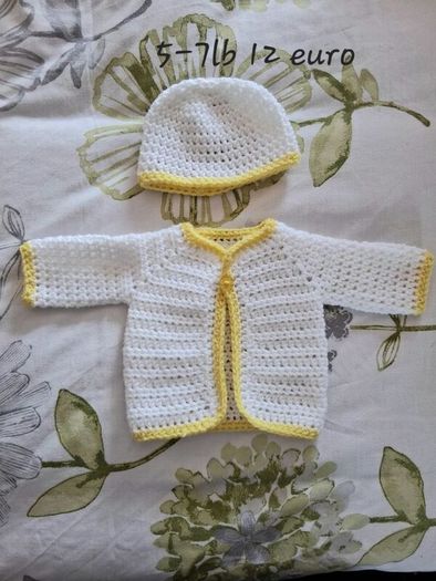 Handmade premature baby cardigans