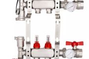 BRAND NEW 2-Branch PEX Radiant Floor Heating Manifold 1/2" Pex Manifold With Flow Meters Stainless Steel Radiant Floor Manifold Set