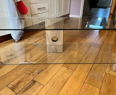 Tv Glass stand, immaculate condition.