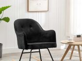 Velvet Rocking Chair with Beech Wood Legs  Modern Armchair for Living Room, Bedroom or Nursery