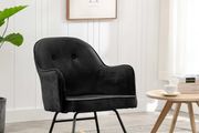 Velvet Rocking Chair with Beech Wood Legs  Modern Armchair for Living Room, Bedroom or Nursery
