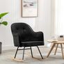 Modern Velvet Rocking Chair Comfortable Armchair for Home or Nursery Image 7