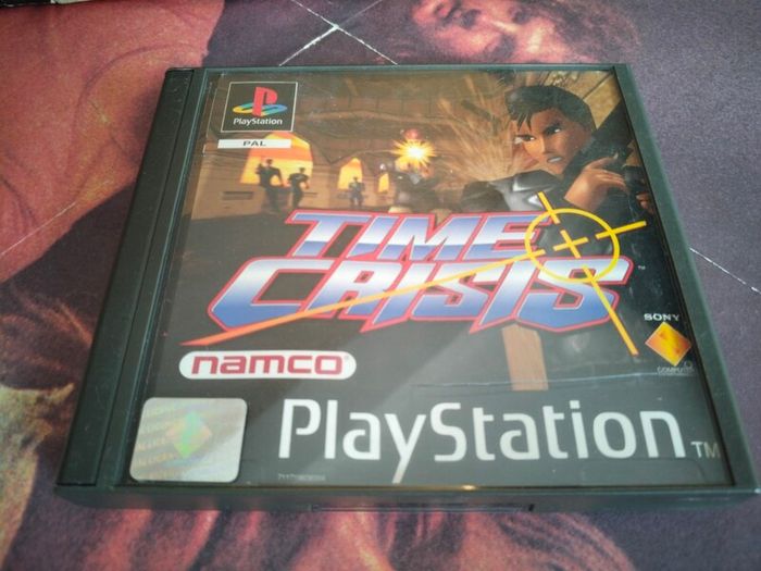 vintage Time Crisis + G-Con 45 Light Gun Big Box Bundle for the original PlayStation (PS1)