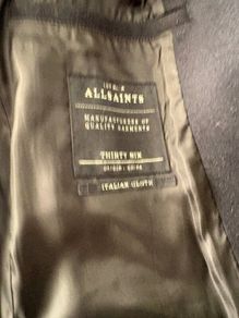 Navy all saints wool coat