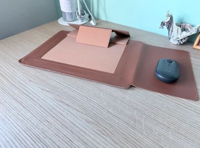 (2 in 1) Leather 14inch Laptop Case + Stand