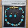 Turquoise Necklace with gold fillled elements Image 2