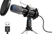 FREE SHIPPING Microphone for PC Computer Microphone Cardioid Condenser Microphone Gaming Mic Recording MIc with Tripod Stand, Pop Filter, Shock Mount for Streaming Podcasting Vocal Podcasting YouTube Skype