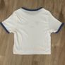 Paris Hearts Ringer Crop Top / Baby Tee Image 3
