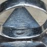 Vintage Sterling Silver Triangular Abalone Shell Ring Image 4