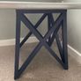 Wood and Brushed Steel side Table Image 4