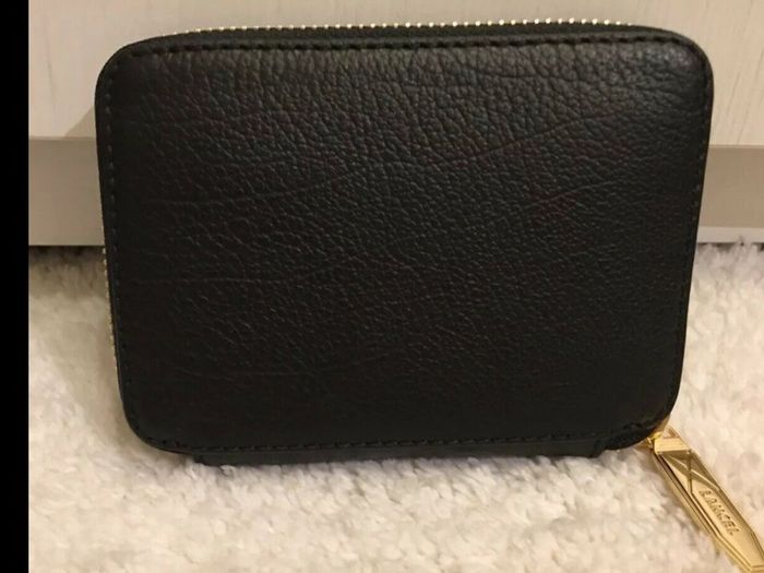 LANCEL Black Wrap Around Zip Purse