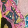 Original Abstract Painting Impression of KlimtS Ladyb with Fan - Irish Figurative Art Eclectic Art Image 9