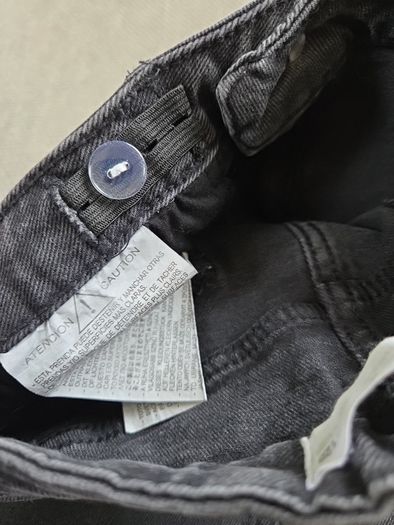Zara girls black denim skirt age 8