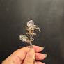 Rebel Studio Pink Stone Silver Rose Hair Pin / Hair Stick Image 4