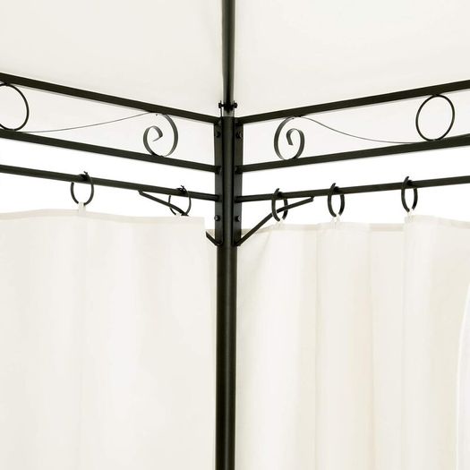 3 x 4m Metal Garden Gazebo with Side Curtains Water-Repellent UV50+ Outdoor Gazebo