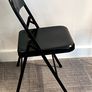 18 x Black metal folding chairs Image 2