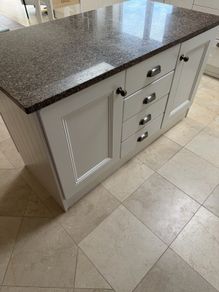 kitchen island with granite top
