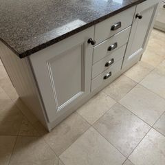 kitchen island with granite top