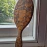 Antique Pokerwork Ladies Hand Mirror Image 3