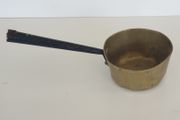 Brass heavy forged cooking pot antique